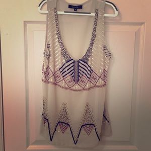 Beaded nude colored top